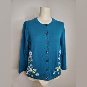 The Loft Floral Cardigan Sweater
